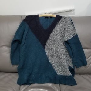 Loft Geometric Pattern Boucle Sweater